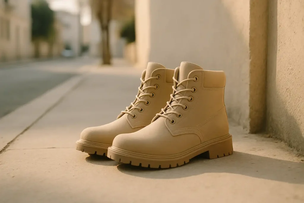 Les boots beiges sont-elles adaptées aux tenues printanières ?