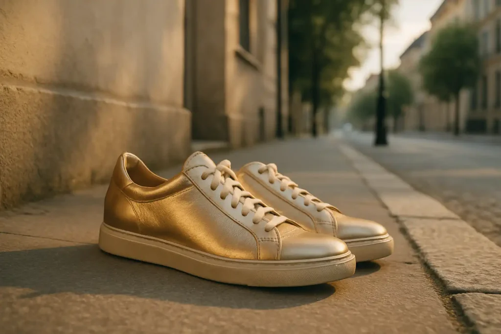 Comment porter les chaussures métallisées au printemps ?