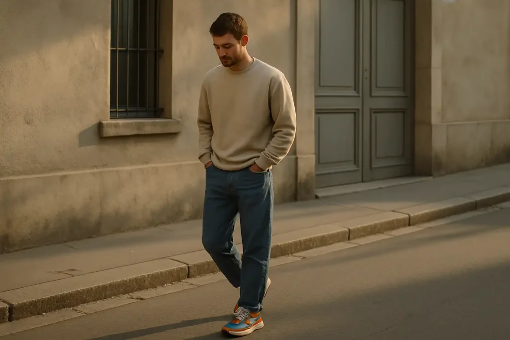 Comment intégrer des sneakers colorées dans un look sobre ?