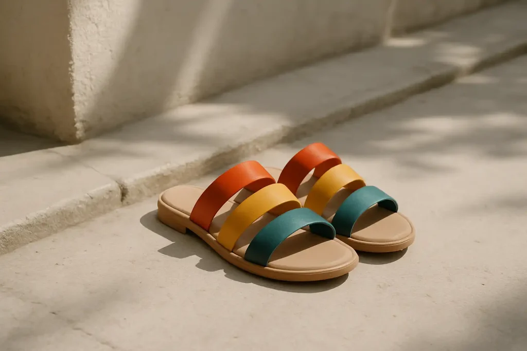 Comment porter les sandales colorées sans en faire trop ?