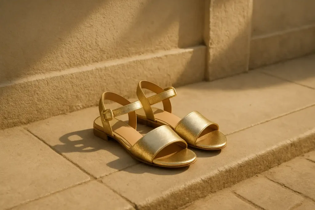 Comment intégrer les sandales dorées dans un look de jour ?