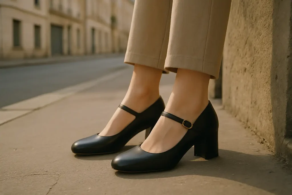 Quels styles de babies et salomés à talons propose Kickers ?