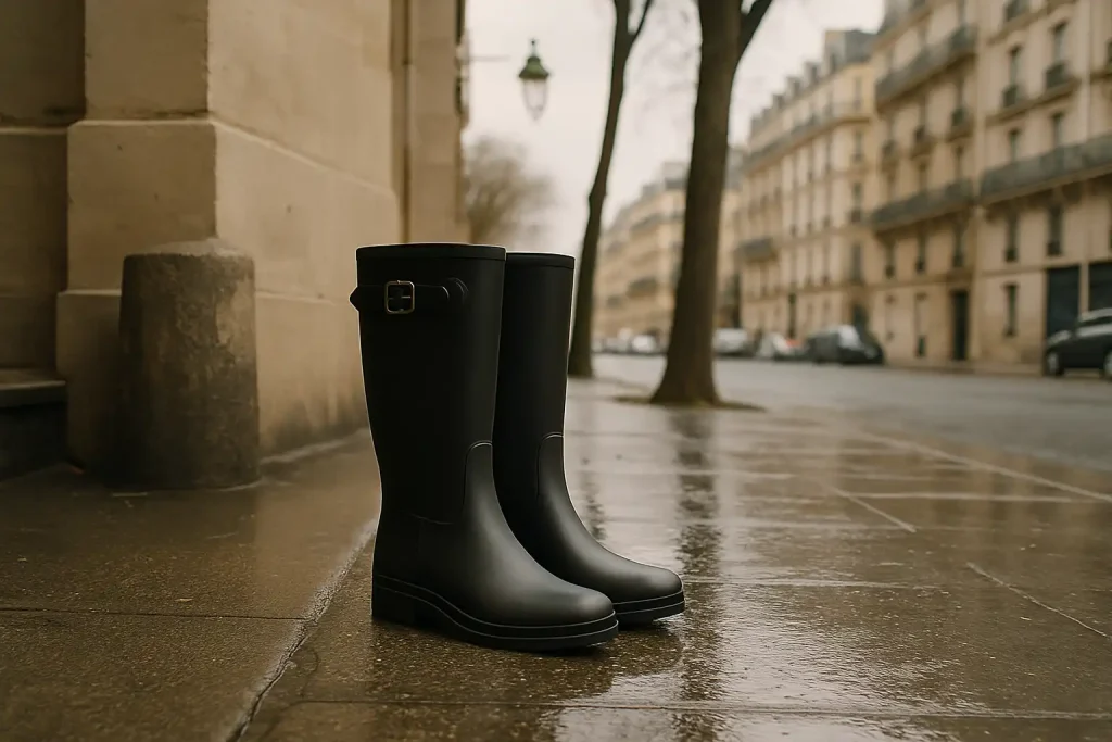 Quels styles de bottes de pluie à talons propose Aigle ?