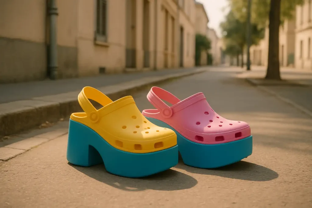 Quels styles de sabots à plateforme Mega Crush propose Crocs ?