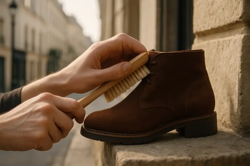 Comment entretenir des bottines en suède sans les abîmer ?