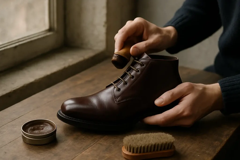 Quel entretien régulier pour prolonger la vie de ses bottines en cuir lisse ?