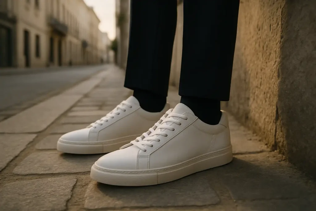 Quel type de basket harmonise un pantalon habillé pour la ville ?