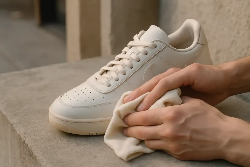 Quel entretien pour des sneakers en cuir foncé ?