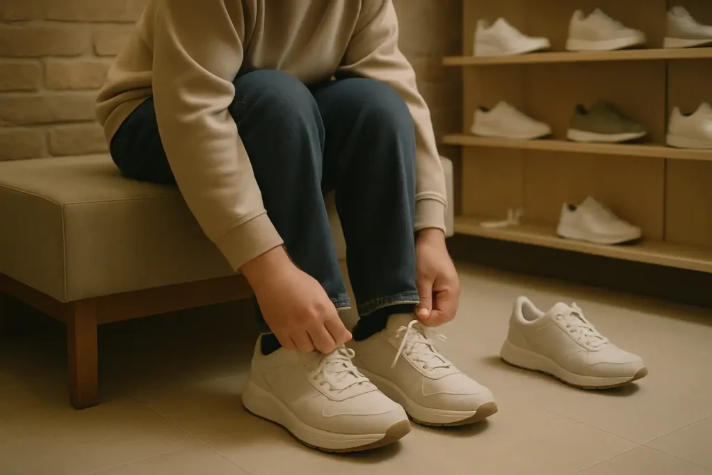 Quelles caractéristiques rechercher pour des baskets quand on a le pied large ?