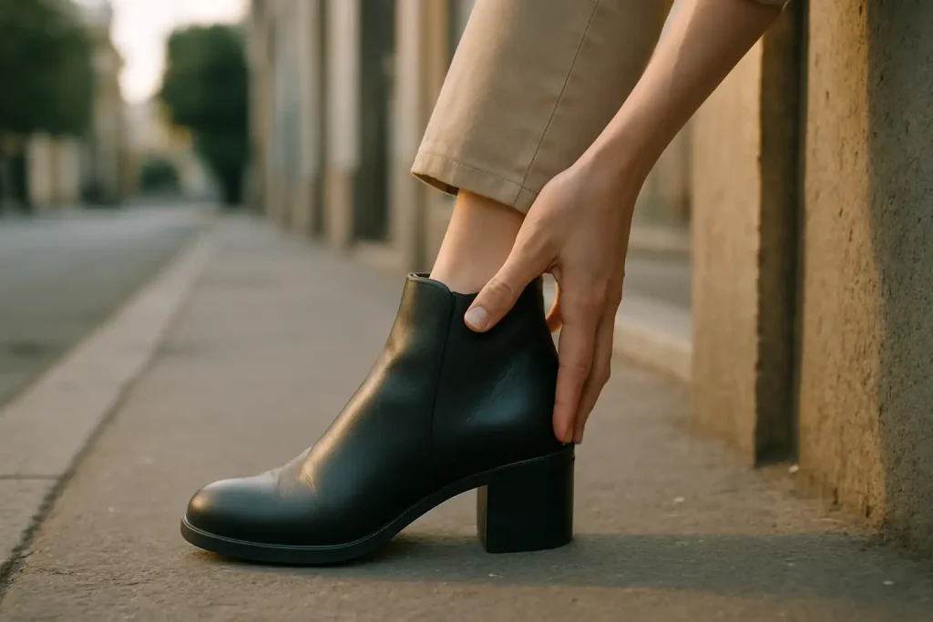 Pourquoi certaines bottines frottent-elles le talon ?