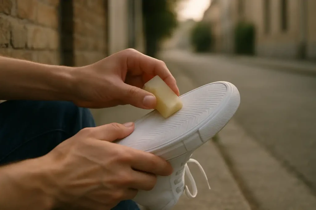 Comment nettoyer la semelle blanche d&rsquo;une basket vieillie ?