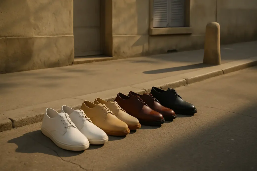 Quelles palettes de couleurs modernisent une garde-robe chaussure ?
