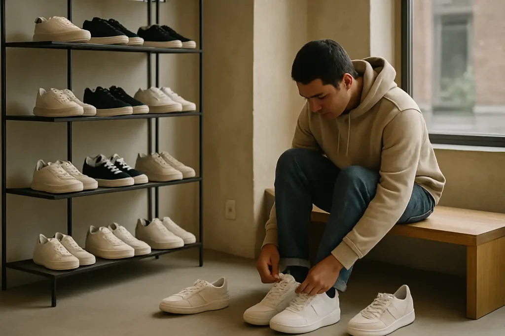 Comment tester le maintien d&rsquo;une sneaker en magasin ?