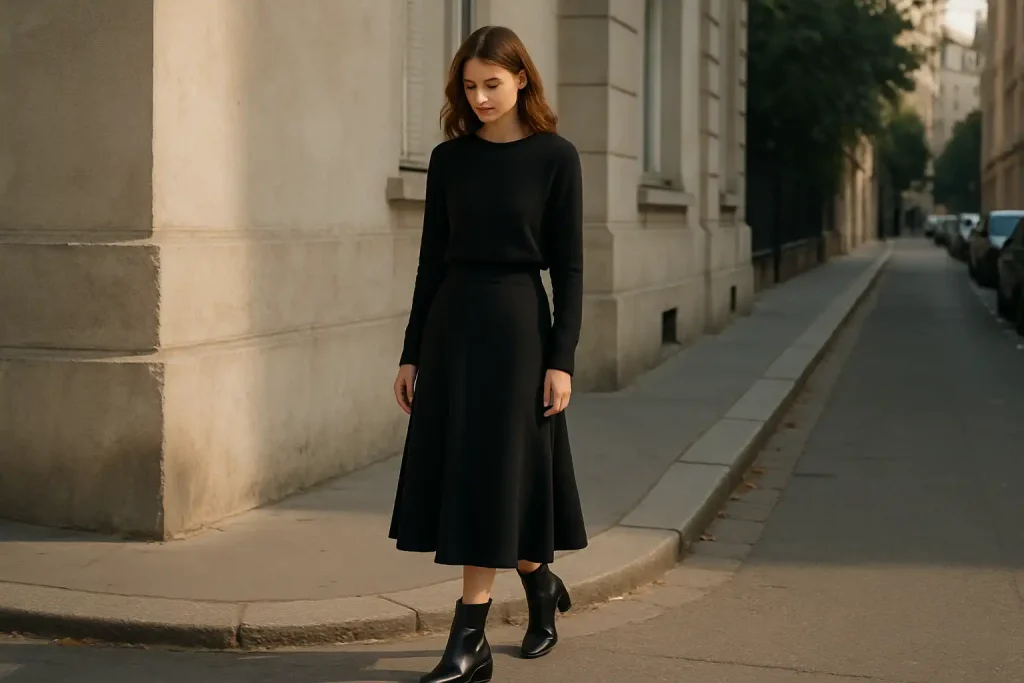 Quelles bottines associer à une jupe midi pour un look moderne ?