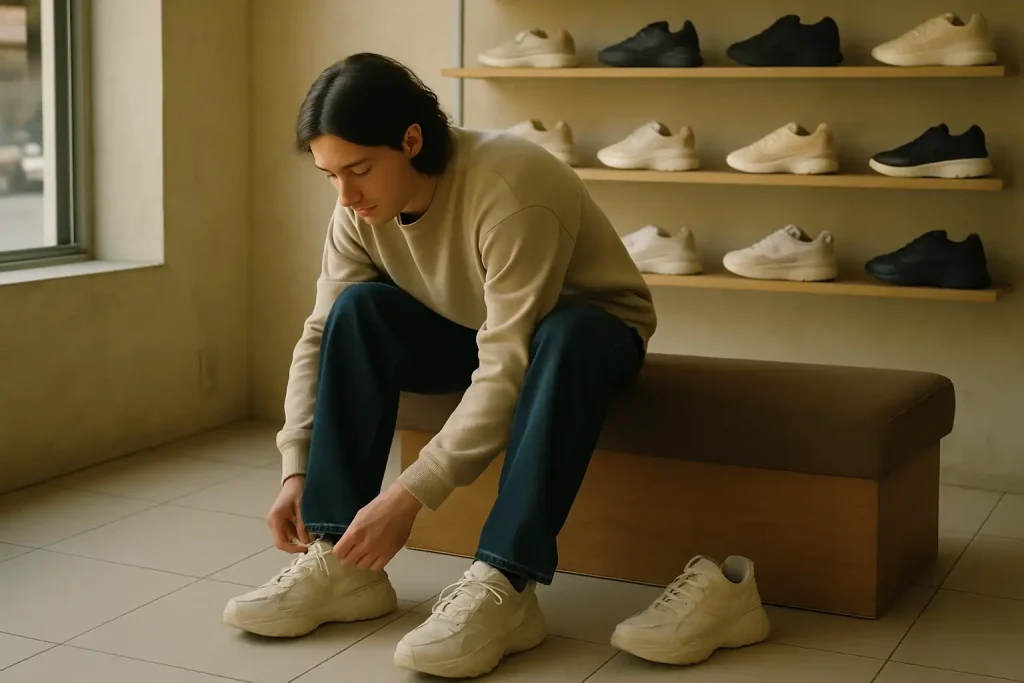 Quelles caractéristiques rechercher pour des sneakers confortables si vous avez le pied large ?