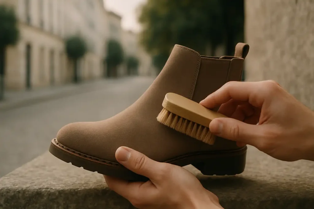 Comment entretenir des bottines en suède sans les abîmer ?