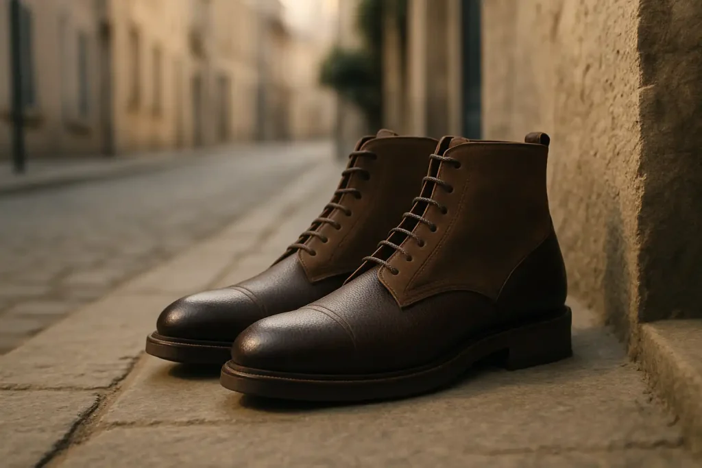 Quels matériaux texturés apportent du relief aux bottines cette saison ?