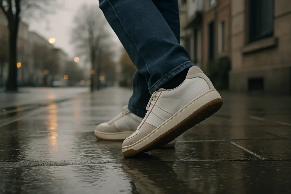 Quelle paire de sneakers choisir pour marcher sous la pluie sans glisser ?