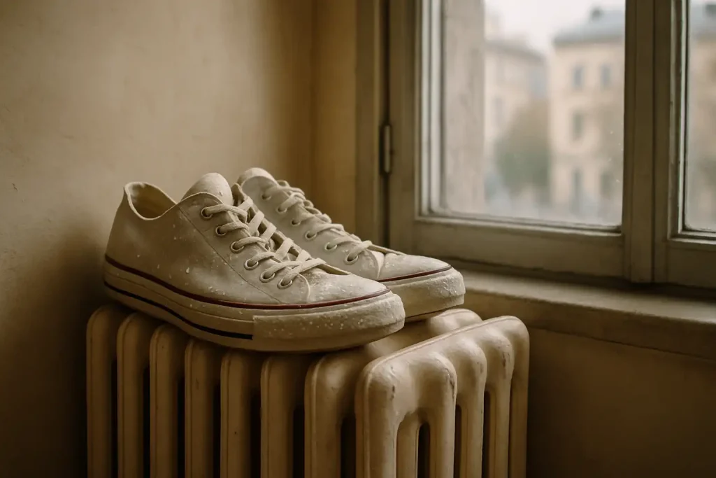 Pourquoi mes baskets restent humides après une averse ?