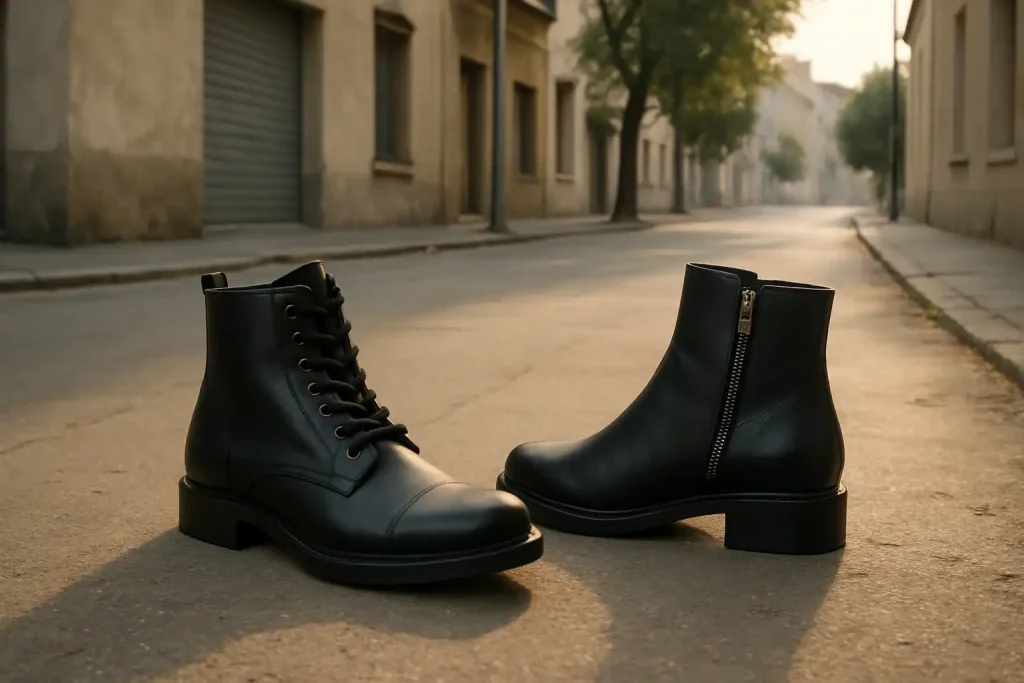 Lacets ou fermeture éclair : quel choix pour un maintien optimal sur bottines ?