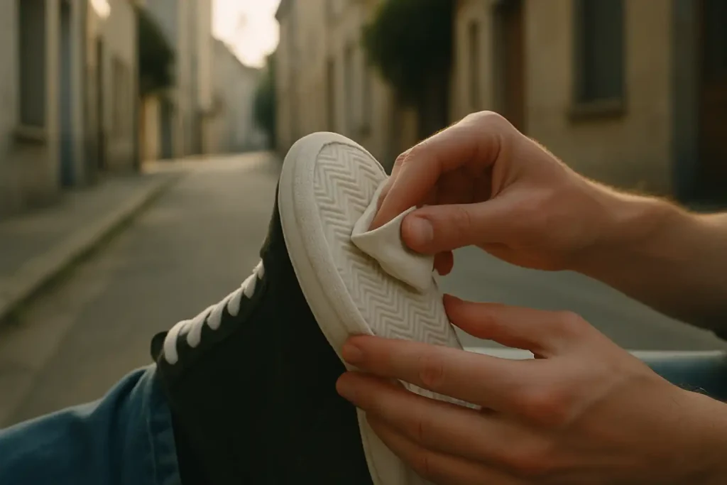 Comment raviver la semelle blanche d&rsquo;une sneaker jaunie sans l&rsquo;abîmer ?