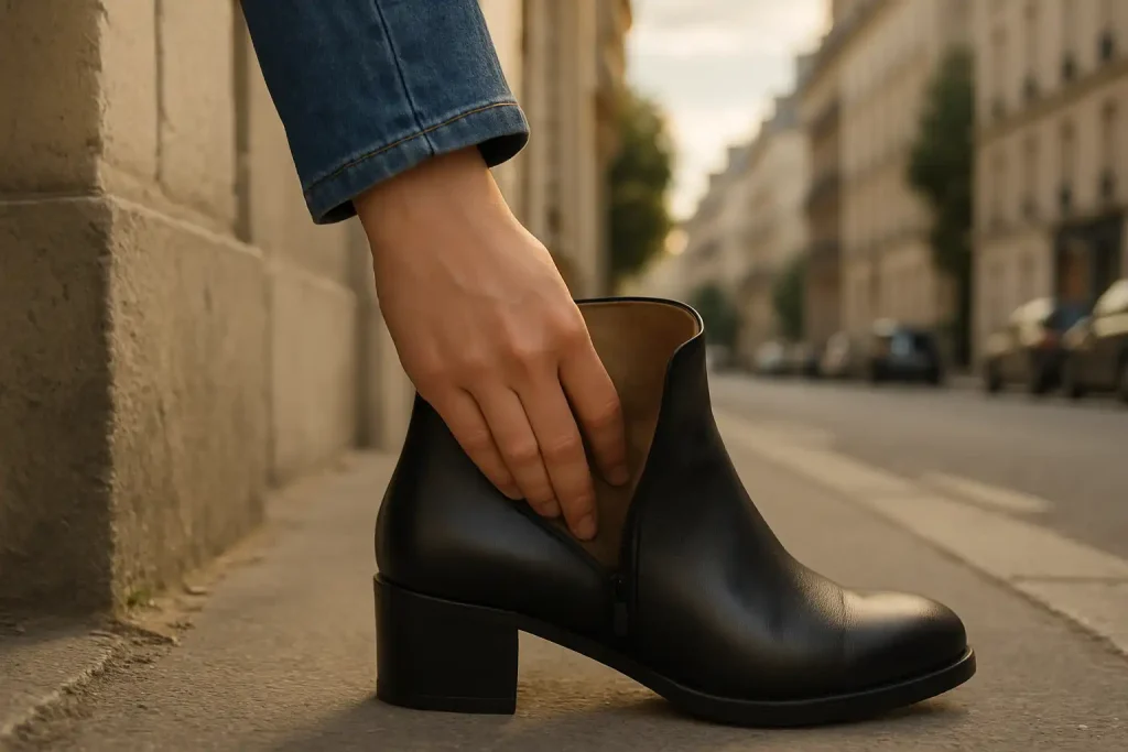 Comment réduire les frottements latéraux sur des bottines neuves ?