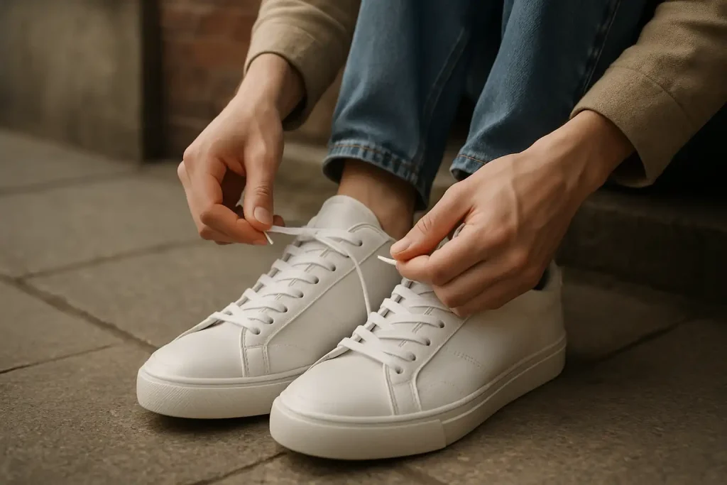 Quel réglage de laçage limite les points de pression sur des sneakers neuves ?