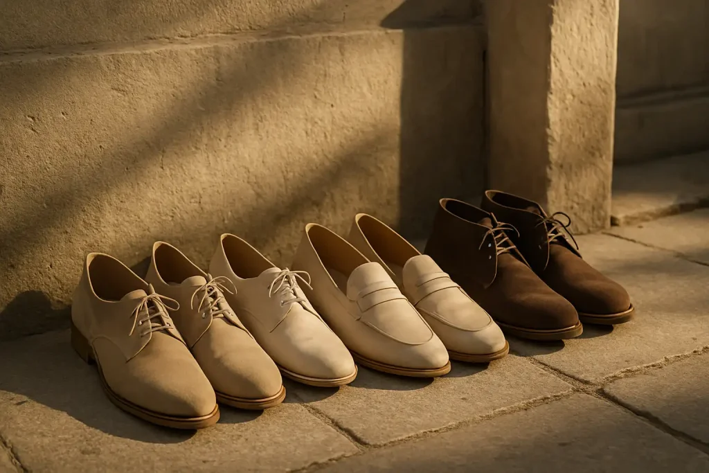 Quelles teintes chaussures apportent une touche contemporaine à une garde-robe ?