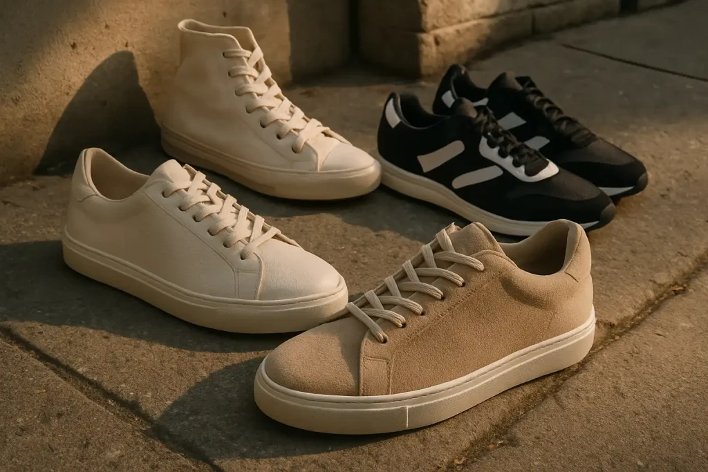 Quelles textures subtiles modernisent une paire de sneakers ?