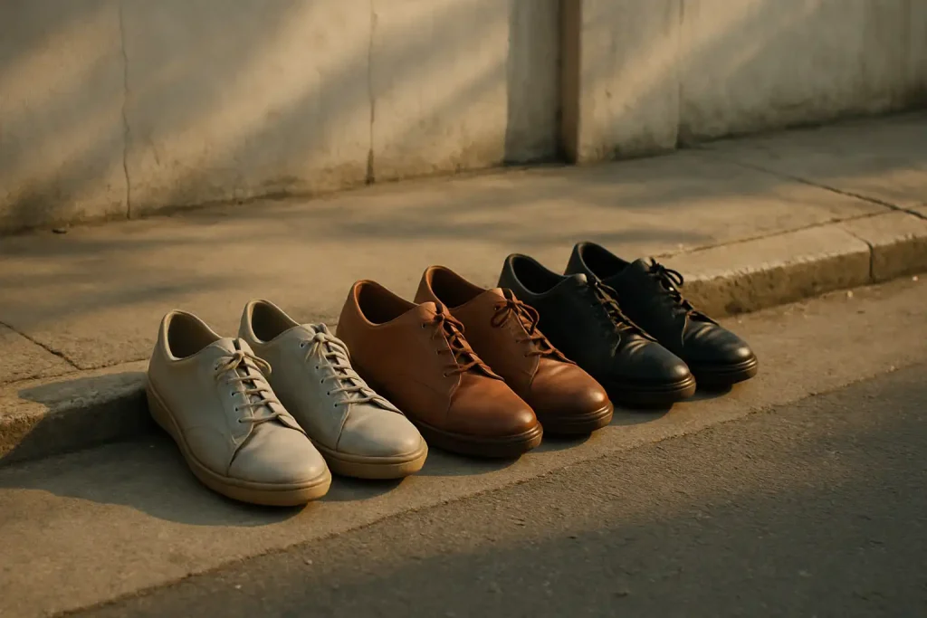 Quelles teintes chaussure apportent fraîcheur à une garde-robe neutre ?